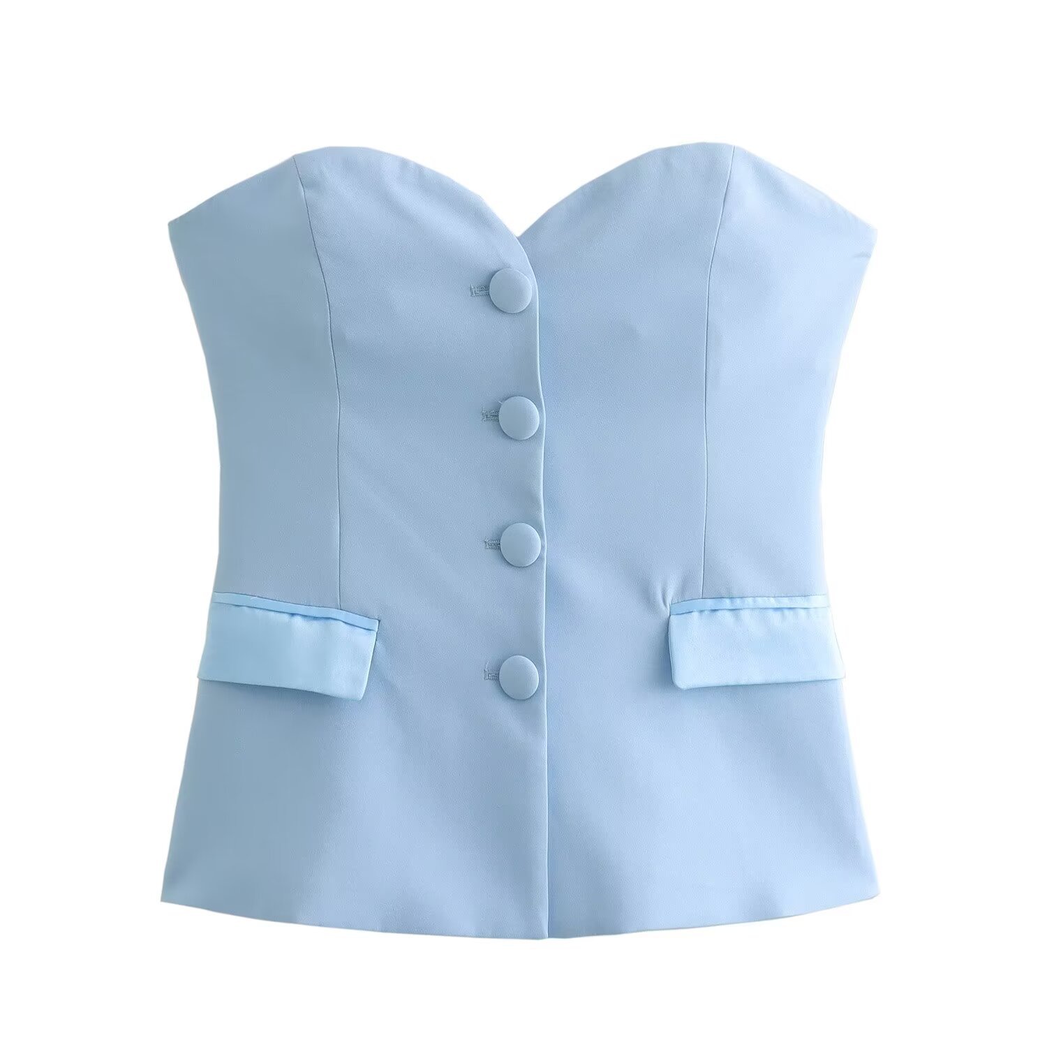 Solid Open Back Chest Patch Bandeau