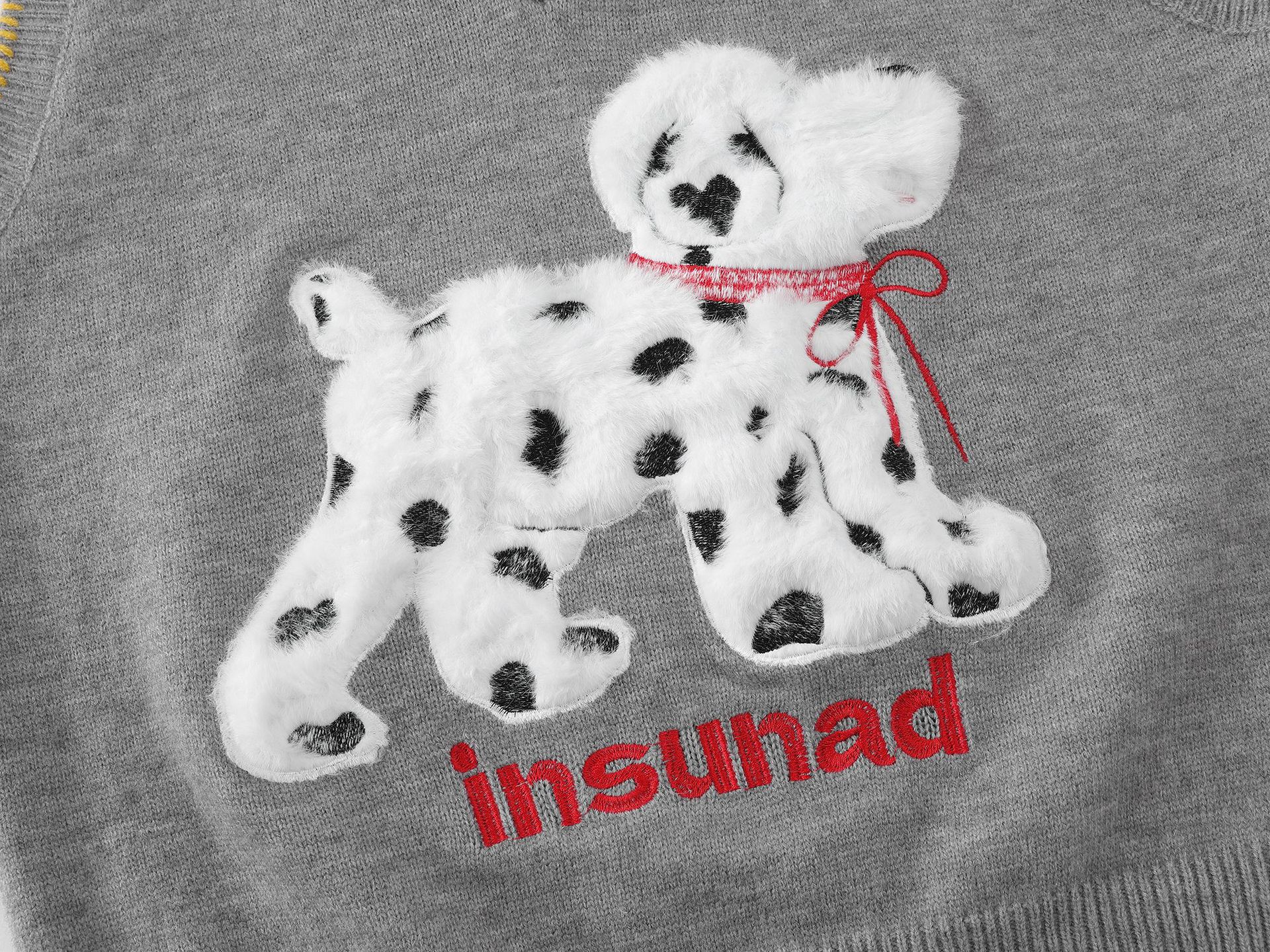 Custom Dalmatian Print Knit Sleeveless Pullover