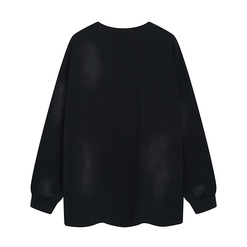 Vintage Mixed Stitched Cotton Crew Sweatshirt