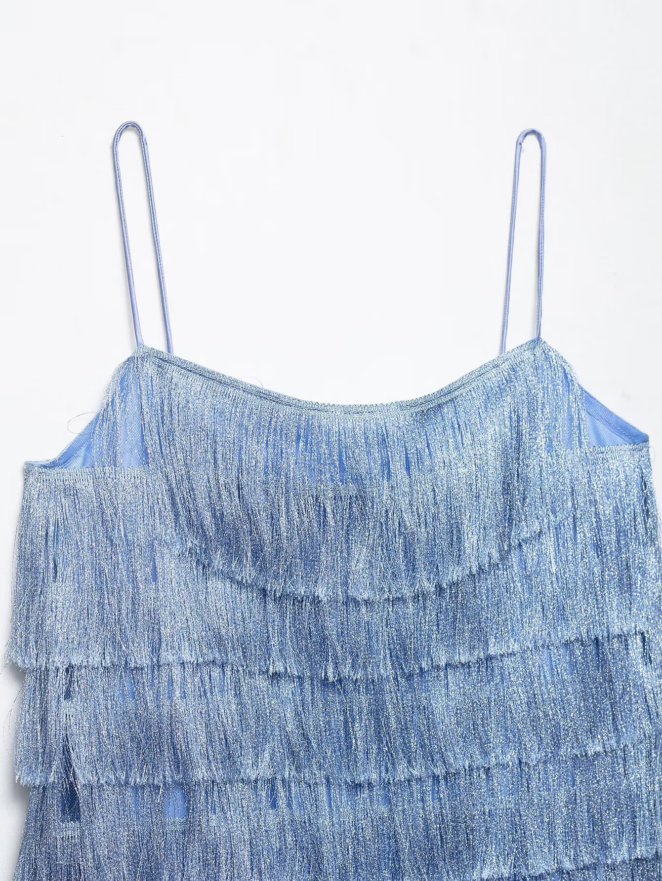 Plunge Tank Fringe Maxi Dress