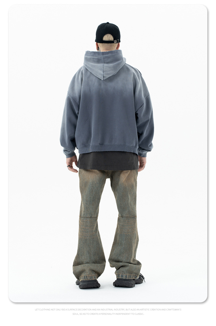 Faded Ombre Cotton Hoodie
