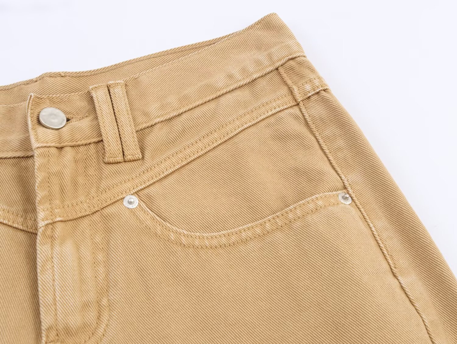 Versatile casual low waist straight leg solid color jeans for women