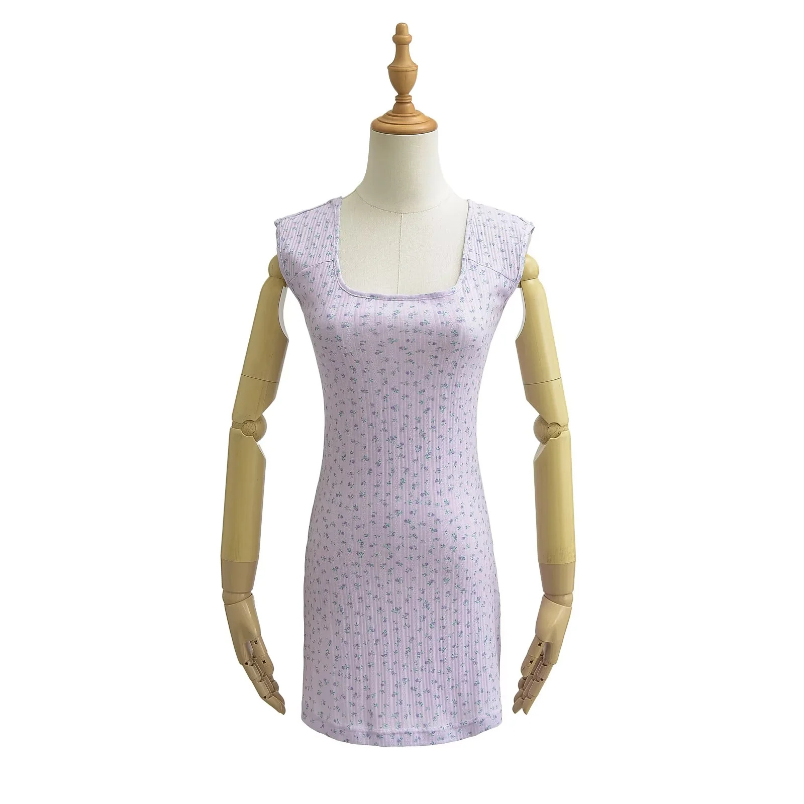 Crossover Knit Flower Mini Skirt