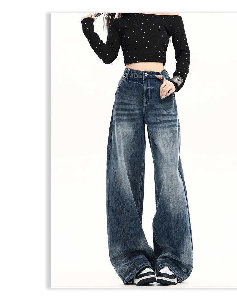 High-Fall Straight Leg Wide-Leg Casual Pants for Women Summer Fashion Loose Fit Style
