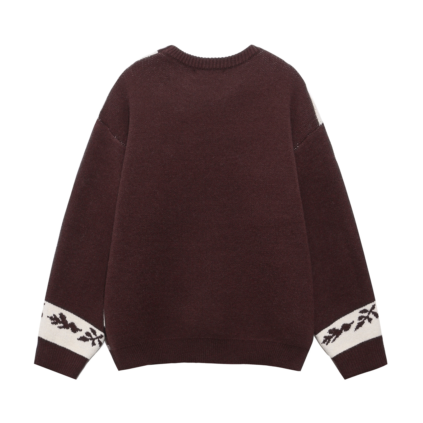 Japanese Vintage Loose Fit Acrylic Jacquard Sweater
