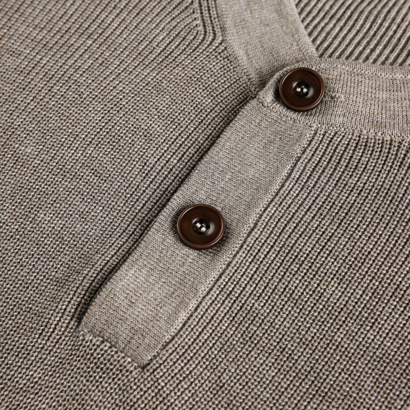 Simple Button Placket Knitwear