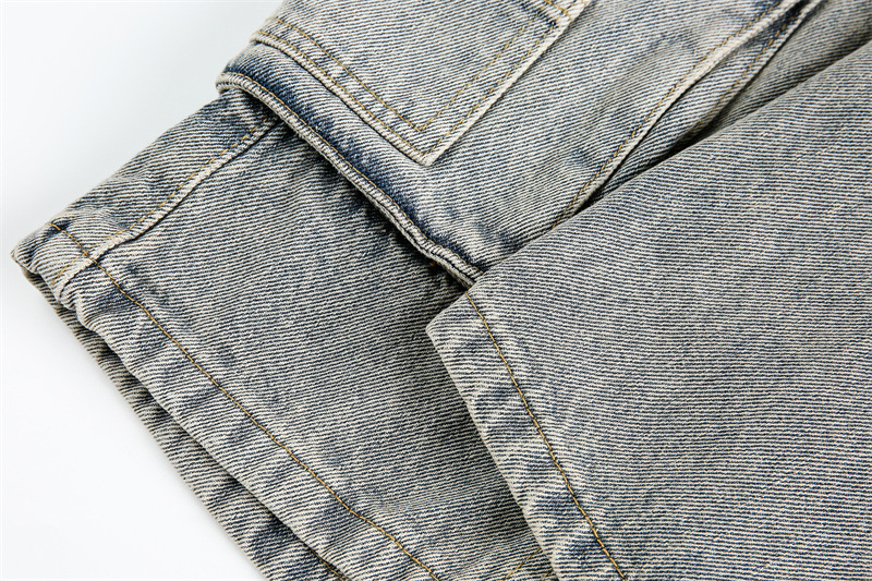 Heavyweight Patchwork Multi-Pocket Cargo Jeans
