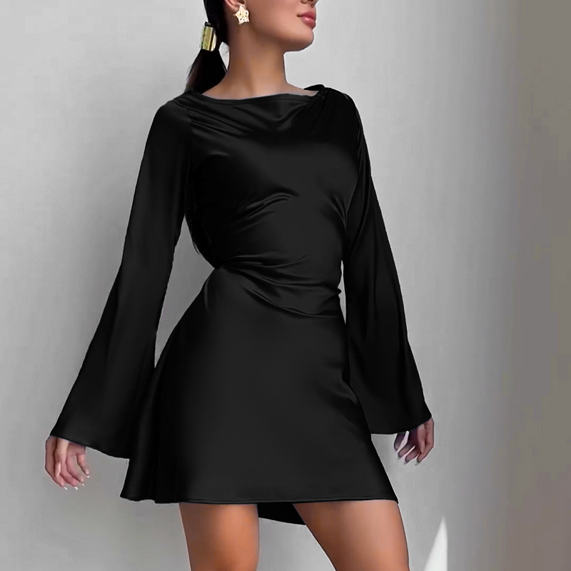 High-Rise Polyester Body-Hugging Mini Skirt