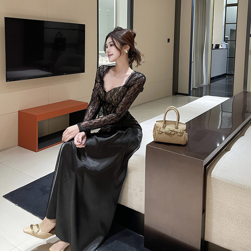 U-Neck Pencil Polyester Dress