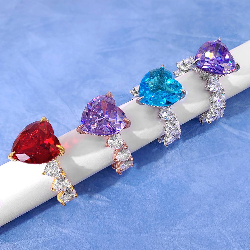 Sparkling Sweetheart Crystal Copper Ring
