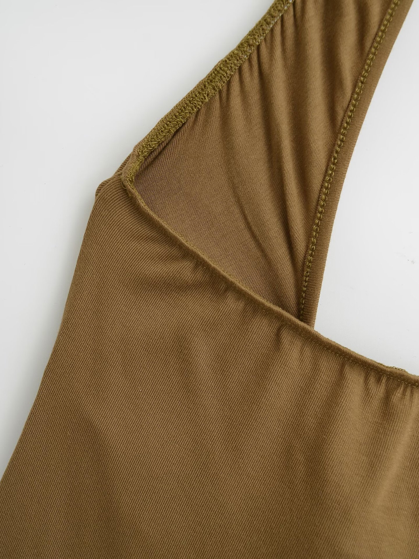 Slim Fit V-Neck Front Knot Strapless Tank Top for Women Sleeveless Top