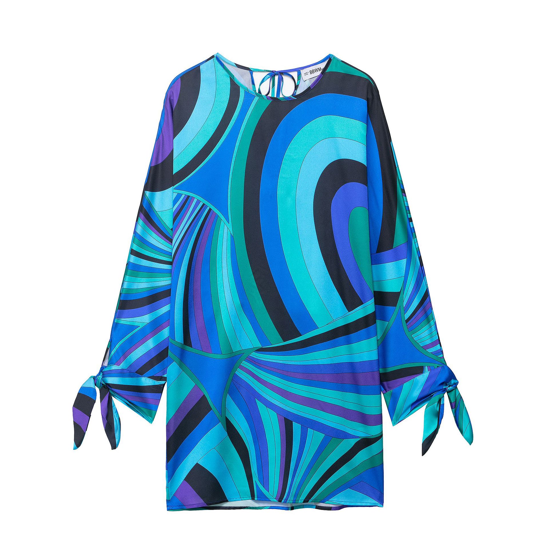 Women's Clothing Splicing Printed Dress