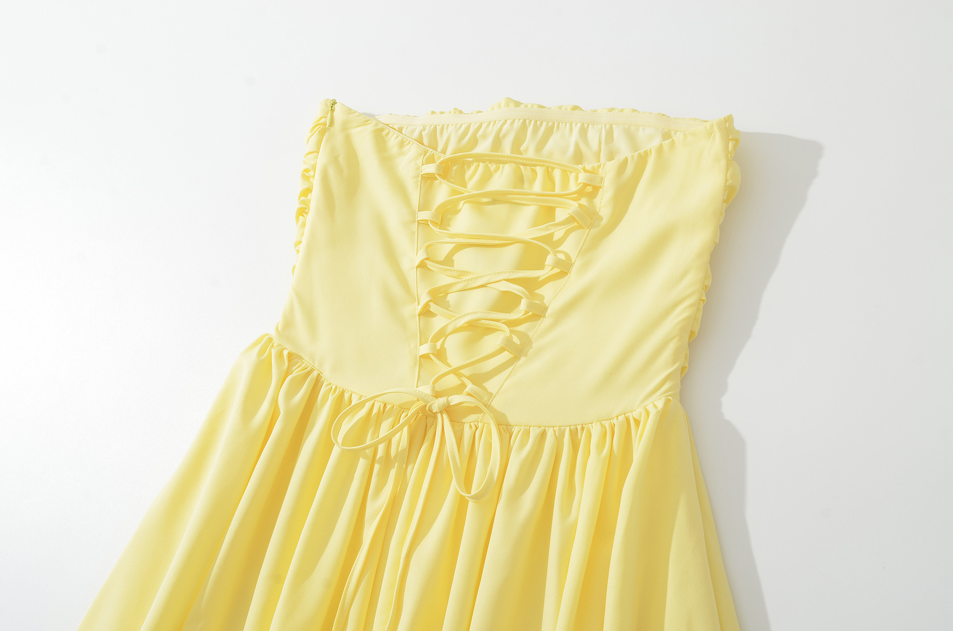 Polyester Tube Slit Puff Dress