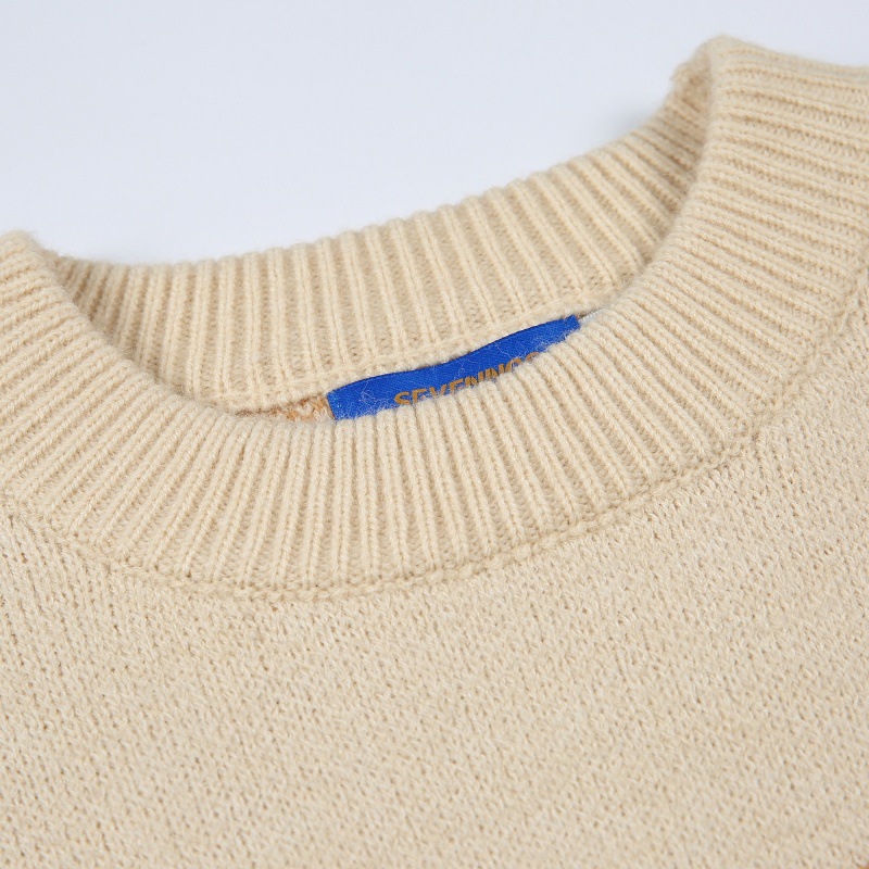 Oversized Color Block Japanese Workwear Sweater