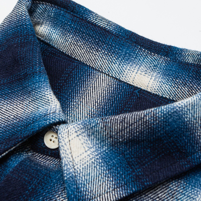 Men's Oversized Check Cotton Blend Shirt