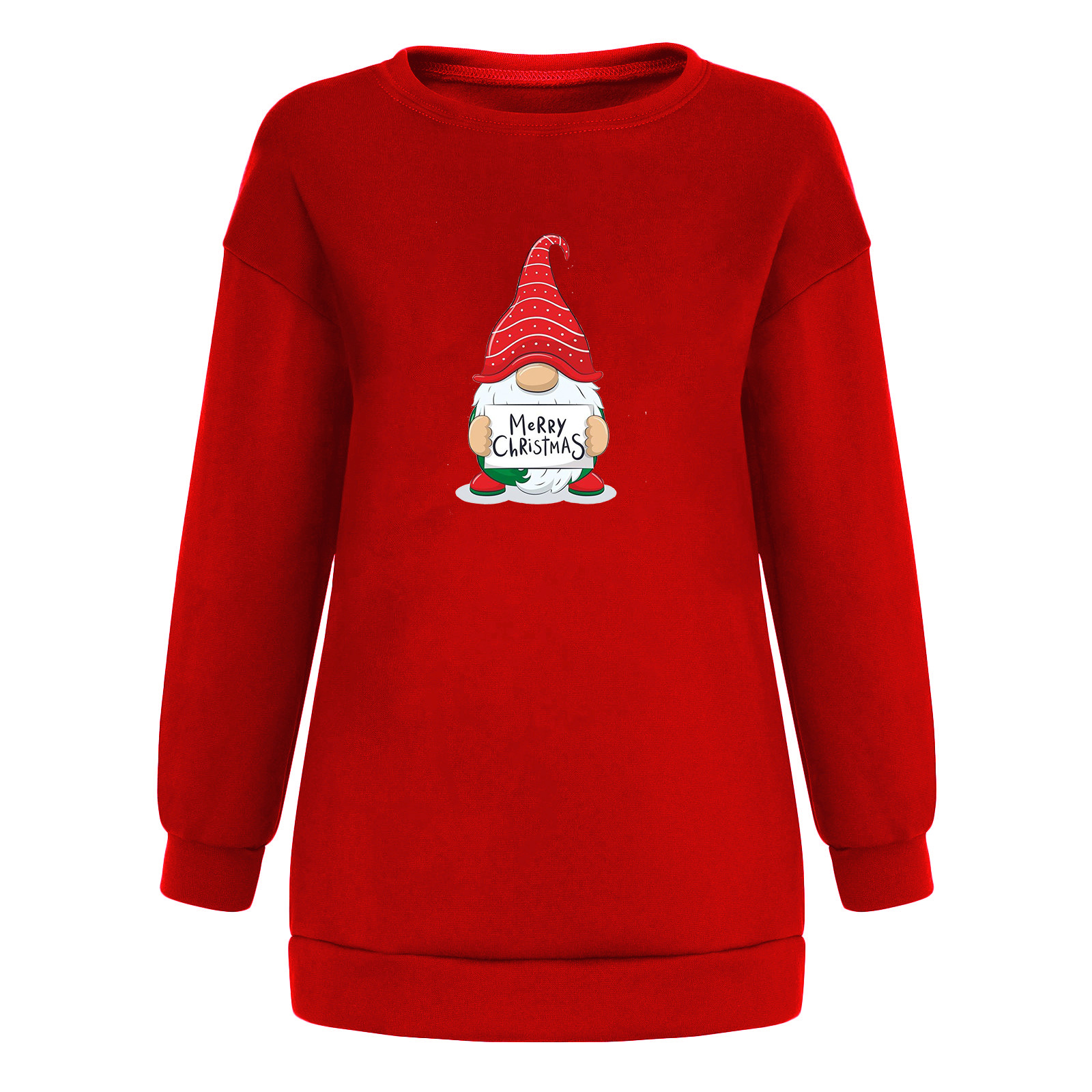 Ladies Japanese Korean Cotton Bardot Christmas Graphic Hoody