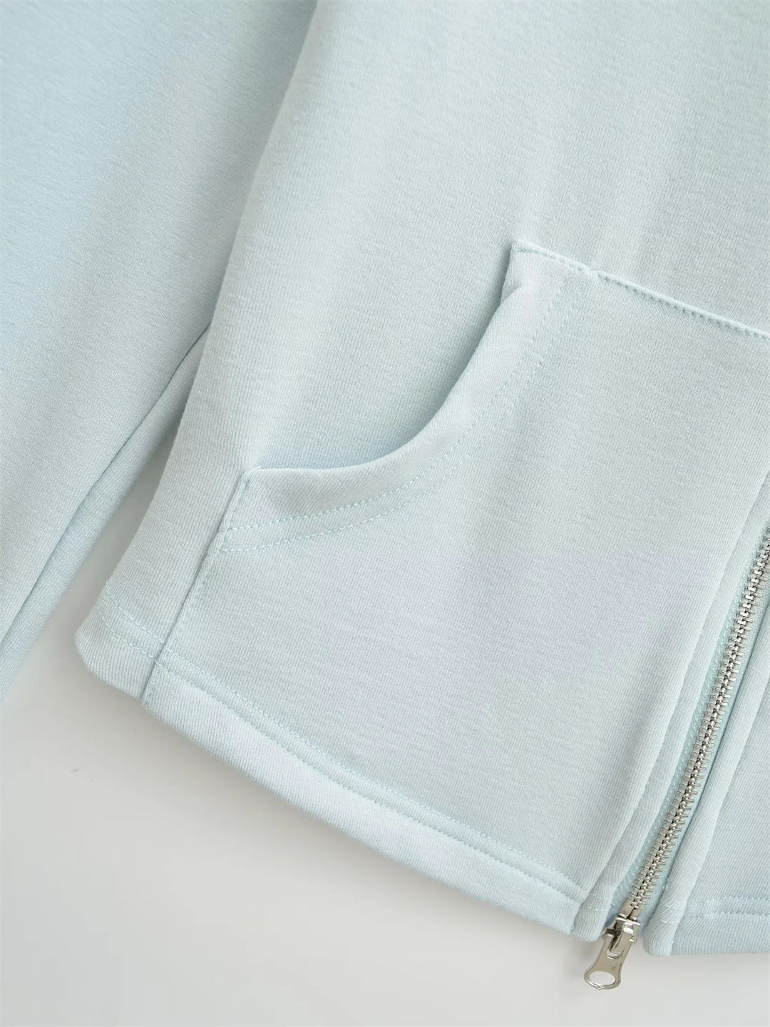 Ladies Minimalist Fitted Full Arm Hoodie