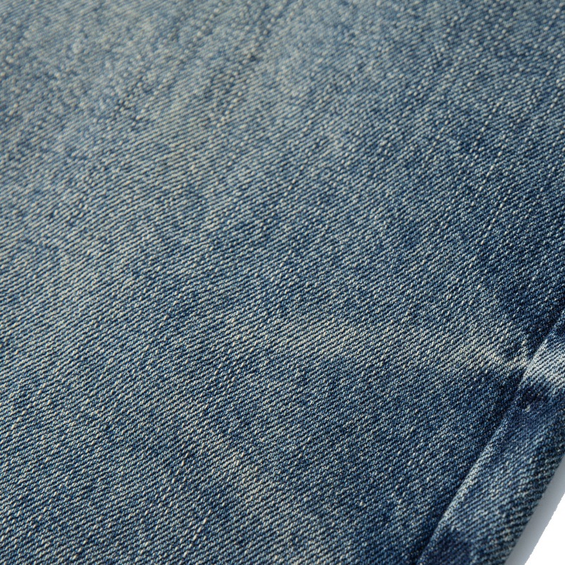 Loose Vintage Washed Catwhisker Denim Tapered Casual Pants