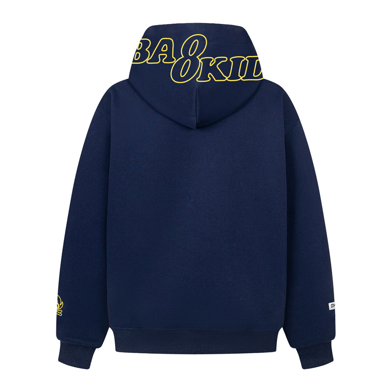 Oversized Cotton Long Sleeve Typography Hoodie