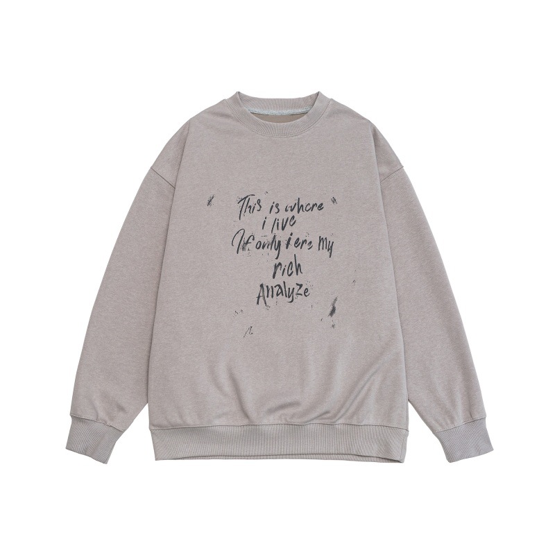 Teen Oversized Crew Alphabet Graphic Sweatshirt