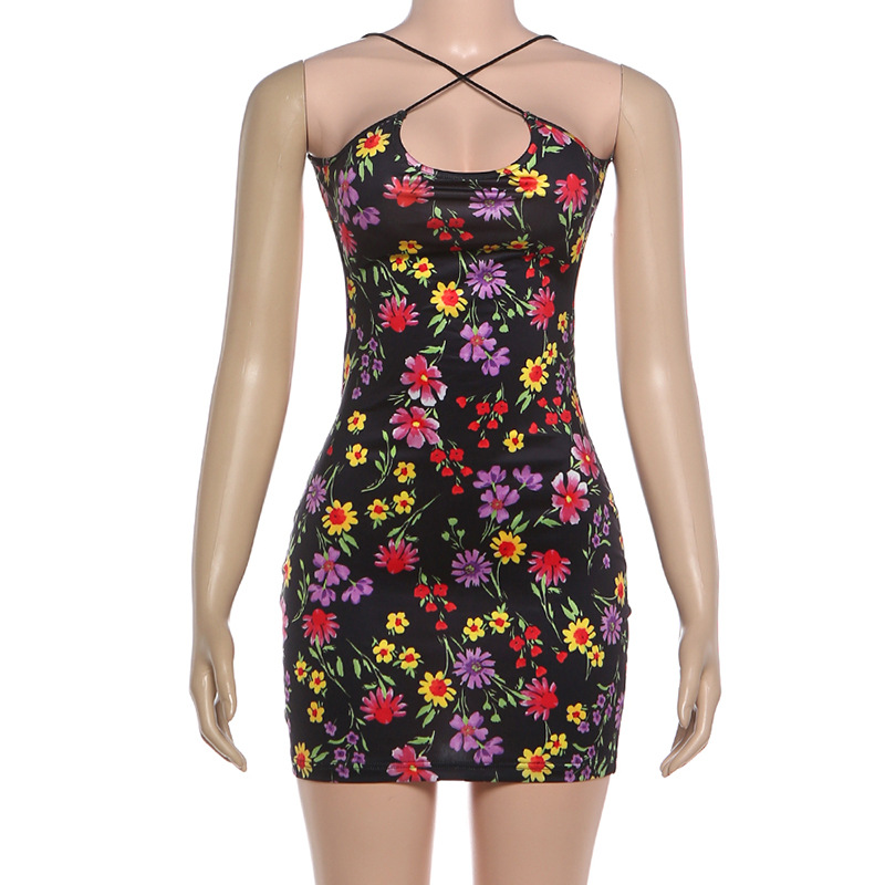Halter Sleeveless High-Waisted Bodycon Cutout Open Back Dress