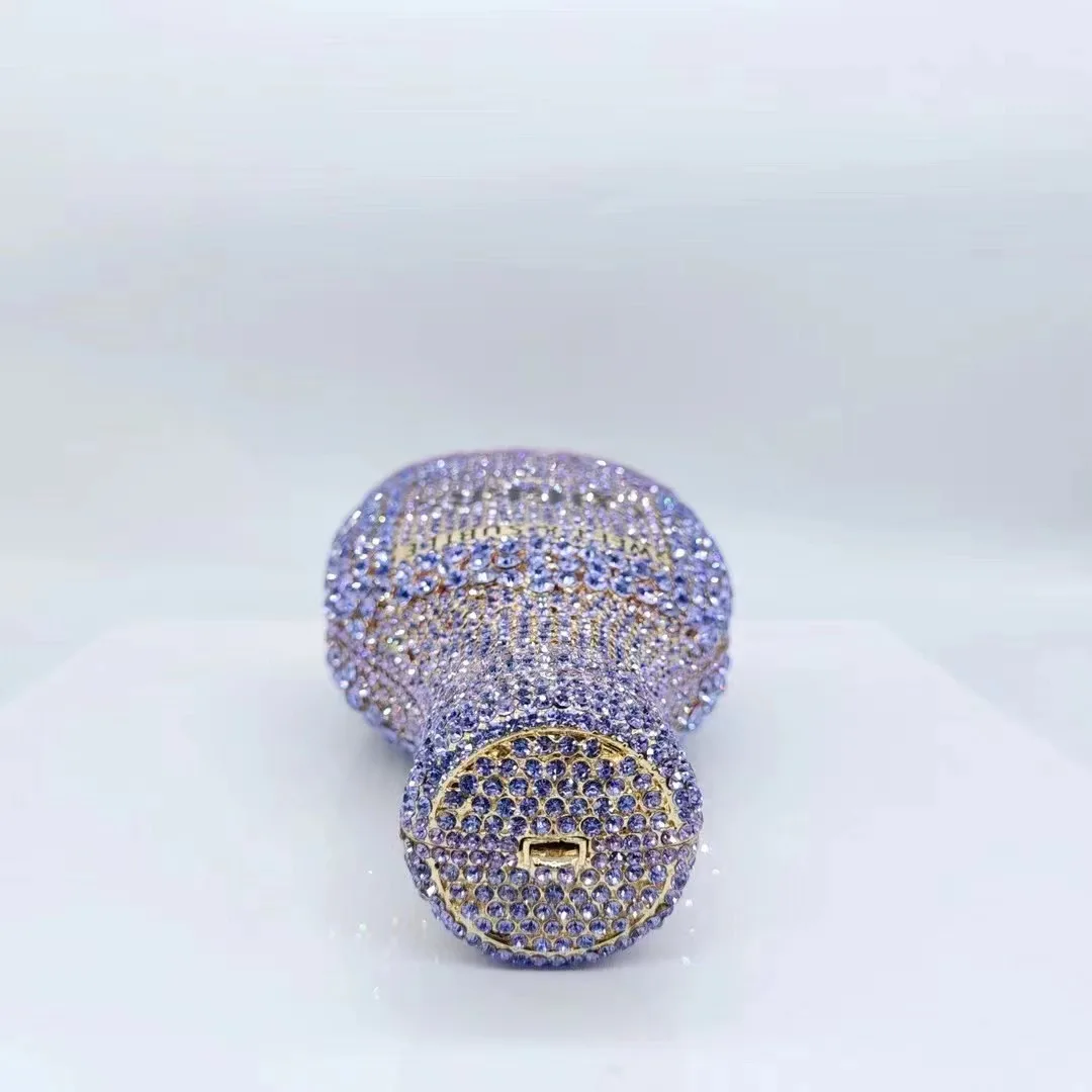 Women Bottle Crystal Evening Bag Lady Diamond Wedding Bridal Purses Female Rhinestone Party Prom Clutches Bags