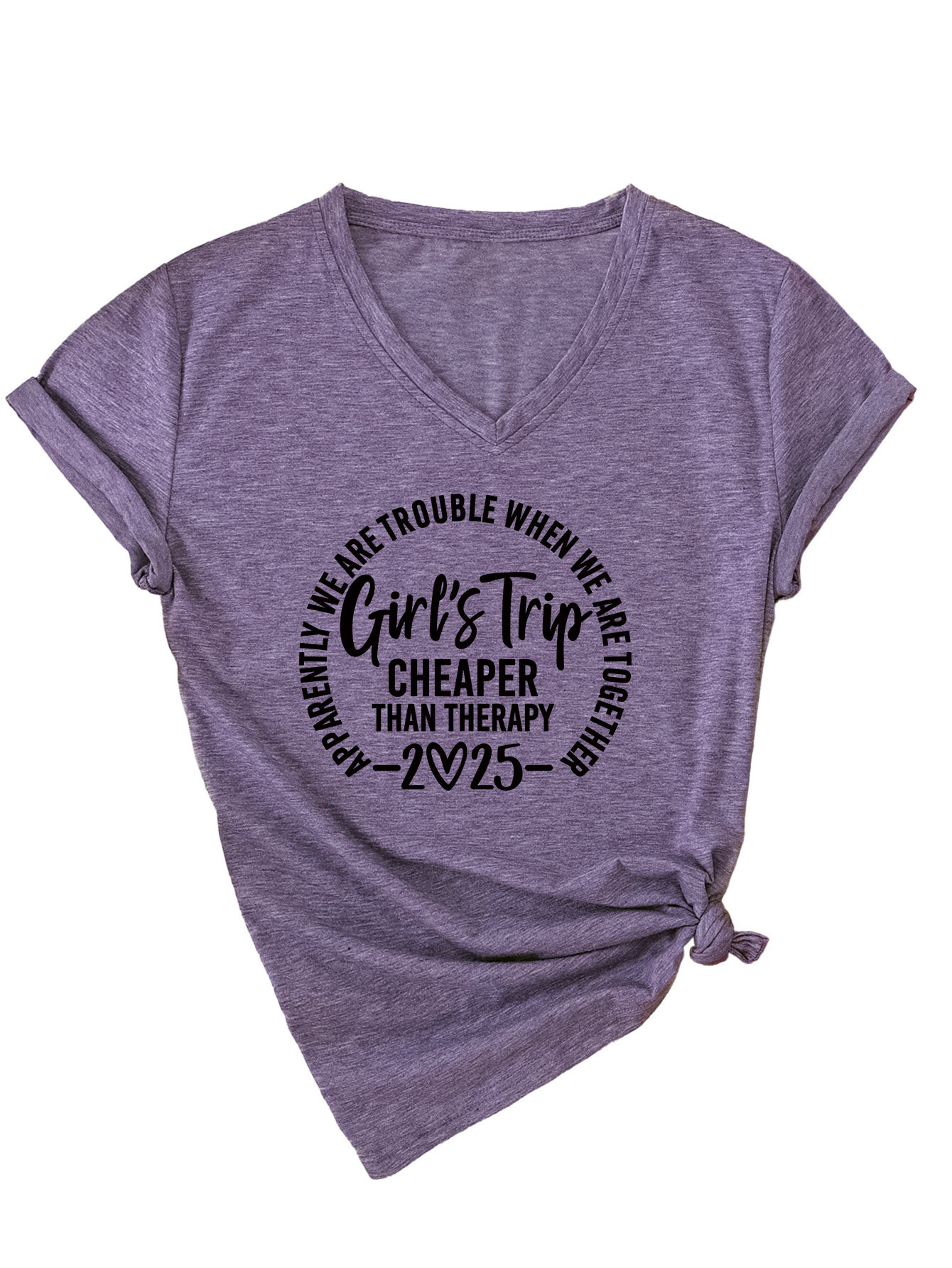 Ladies Crew Geometric Print T-Shirt