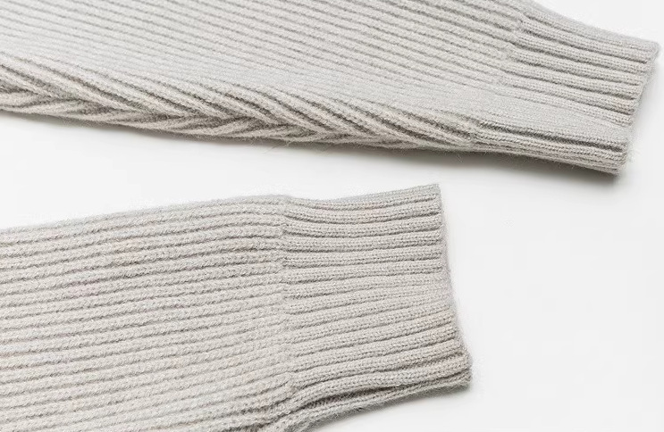 Mock Collar Plain Thermal Workwear Sweater