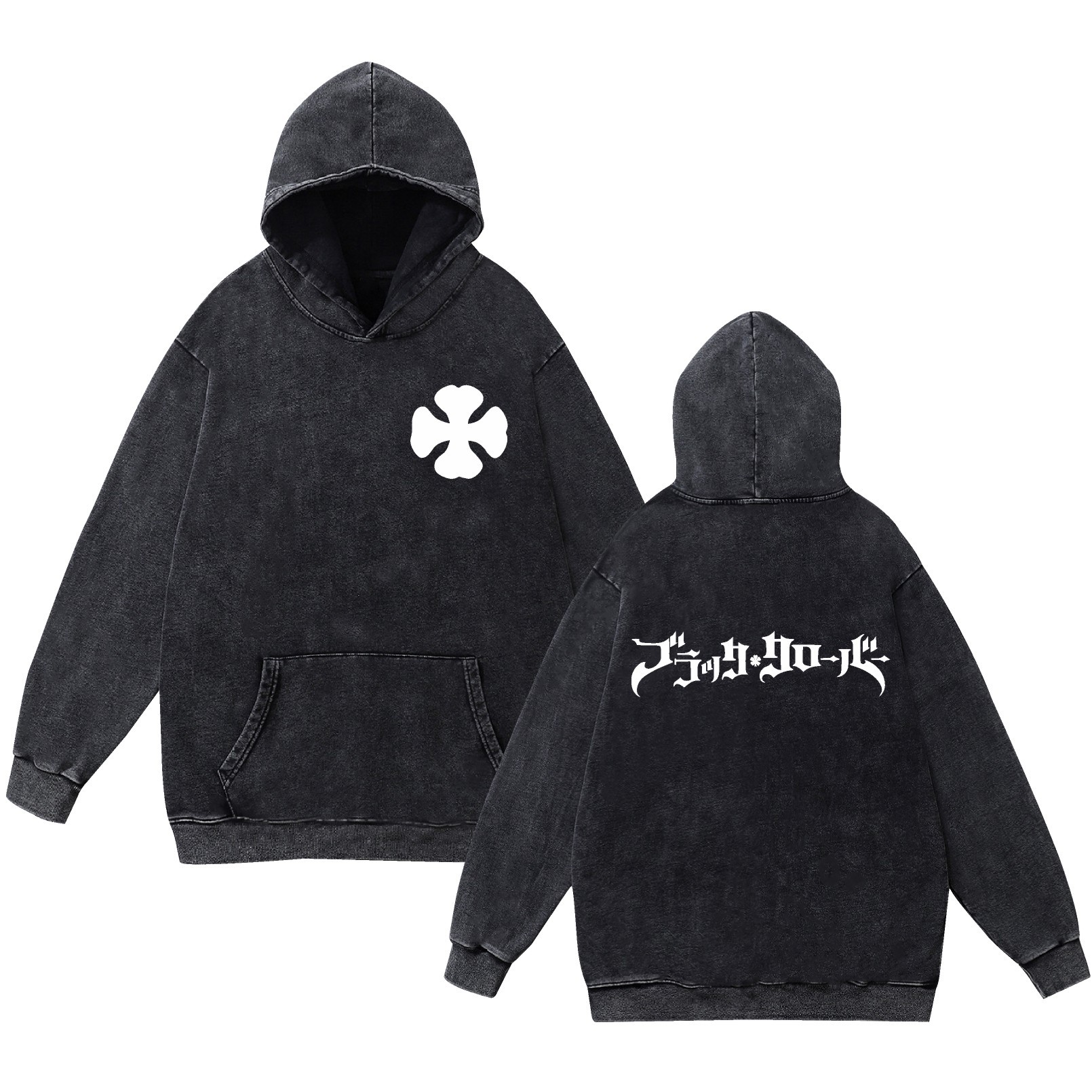 Oversized Faded Destroyed Graphic Hoodie