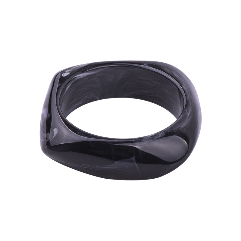 Vintage Colorful Resin Cuff Bracelets Bangles for Women Acrylic Irregular Geometric Wide Bracelet Charms Female Jewelry