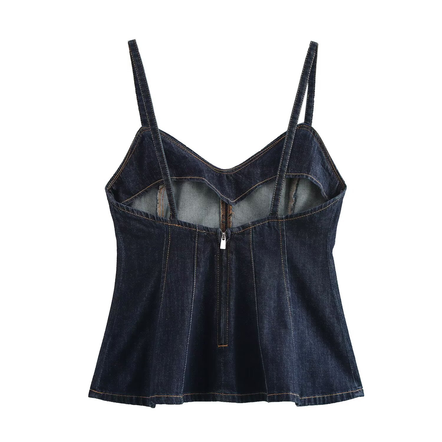 Solid Color Flared Bib Tank