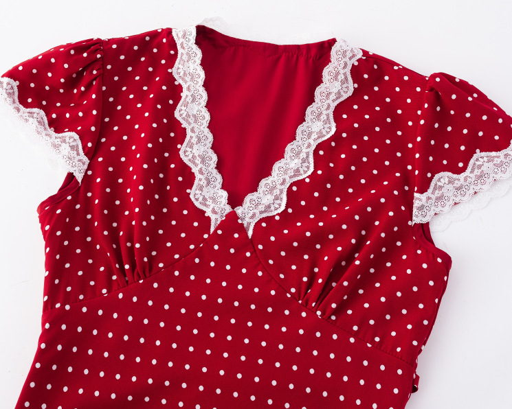 V-Neck Lace Dress