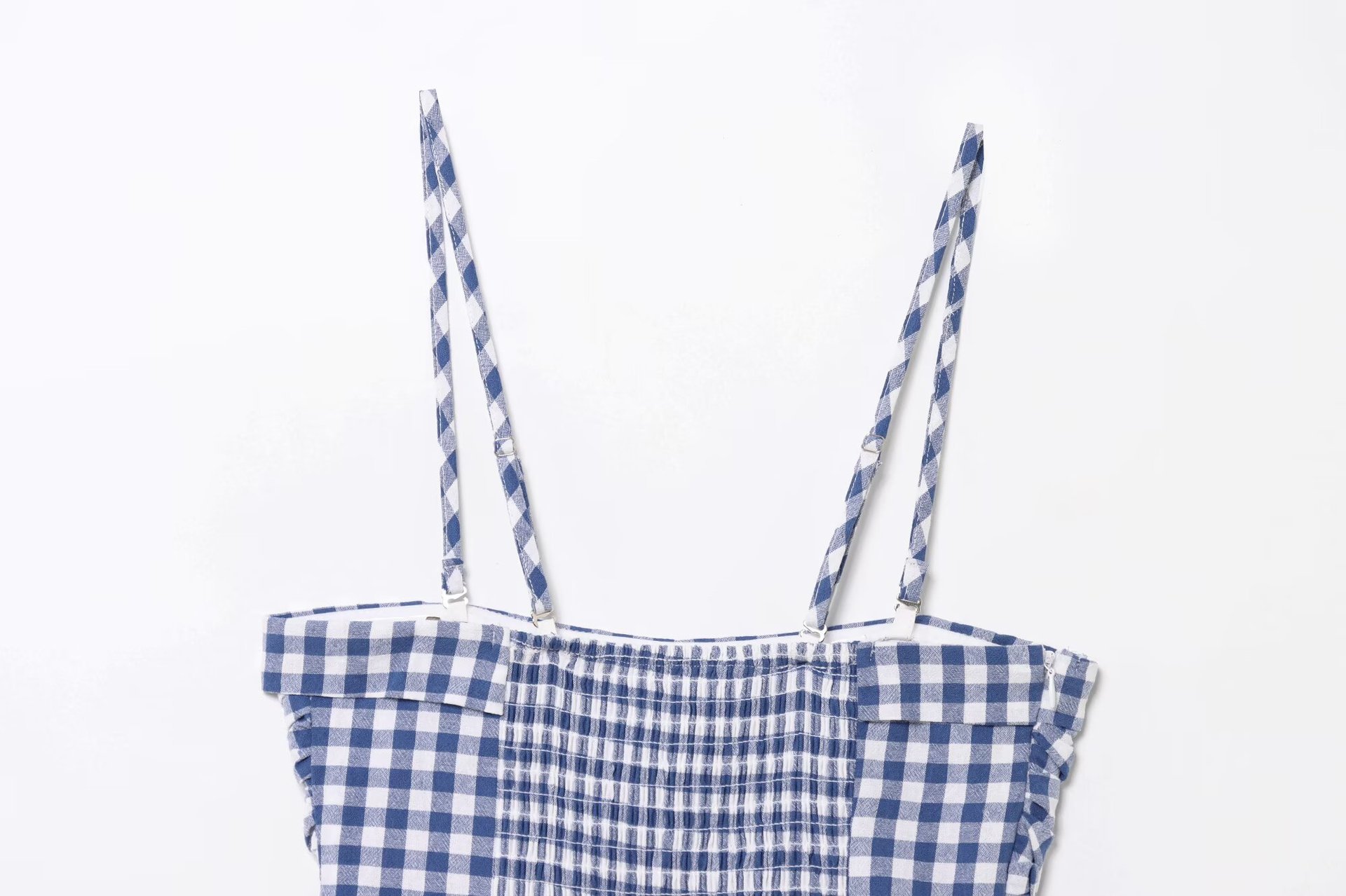 Plaid Two-Way Strapless Dress