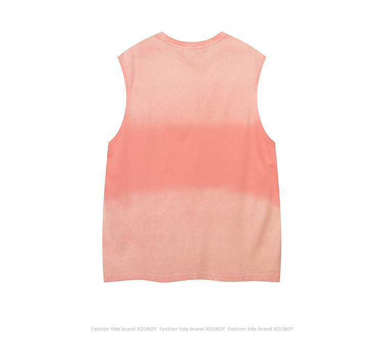 Loose Oversize Crew Neck Couple Sports T-Shirt Sleeveless