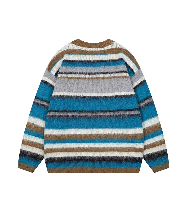 Japanese Workwear Oversized Color Block Sweater