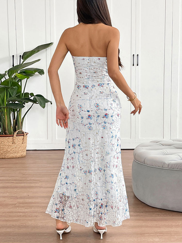 Spotted Bandeau Bodycon Dress