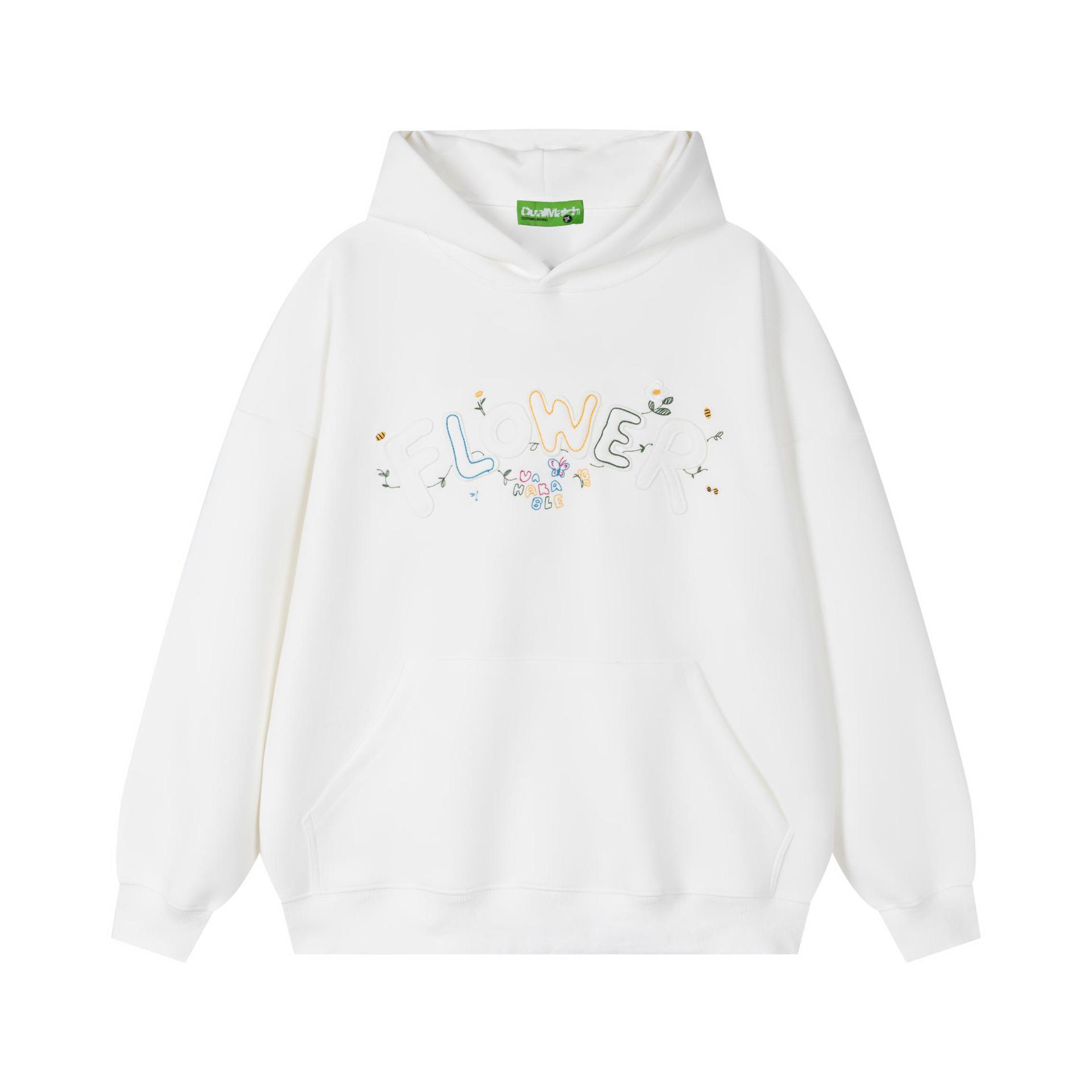 Cotton Urban Alphabet Patch Hoodie