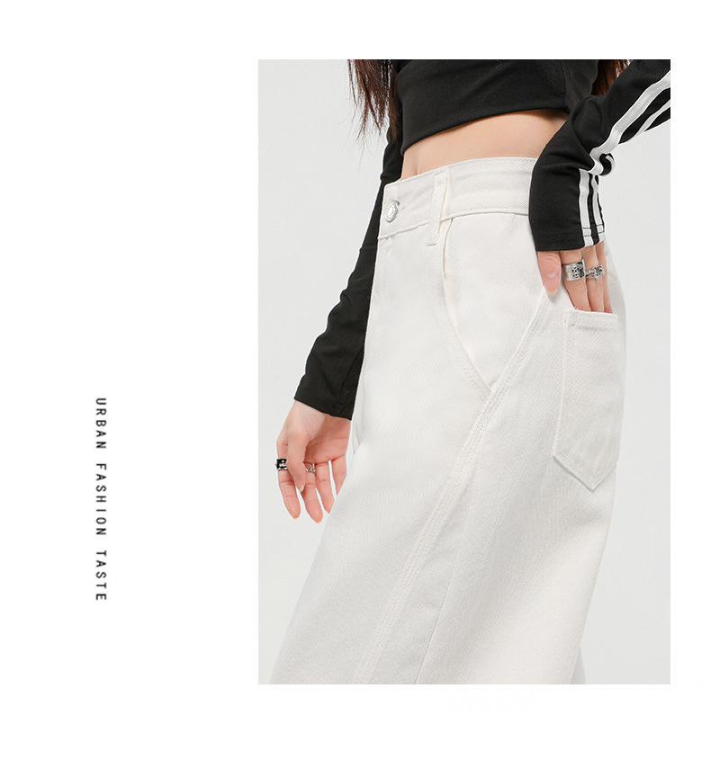 Light-colored Wide-leg Jeans for Women - Summer New Arrival, Split Design Loose Fit Concealing Meaty Legs with Vertical Feel Banana Flare Pants