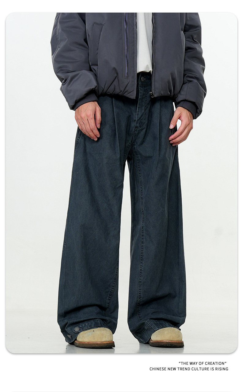 Loose Fit Carpenter Pants for Men and Women Wide Leg Trousers with Casual Simple Design