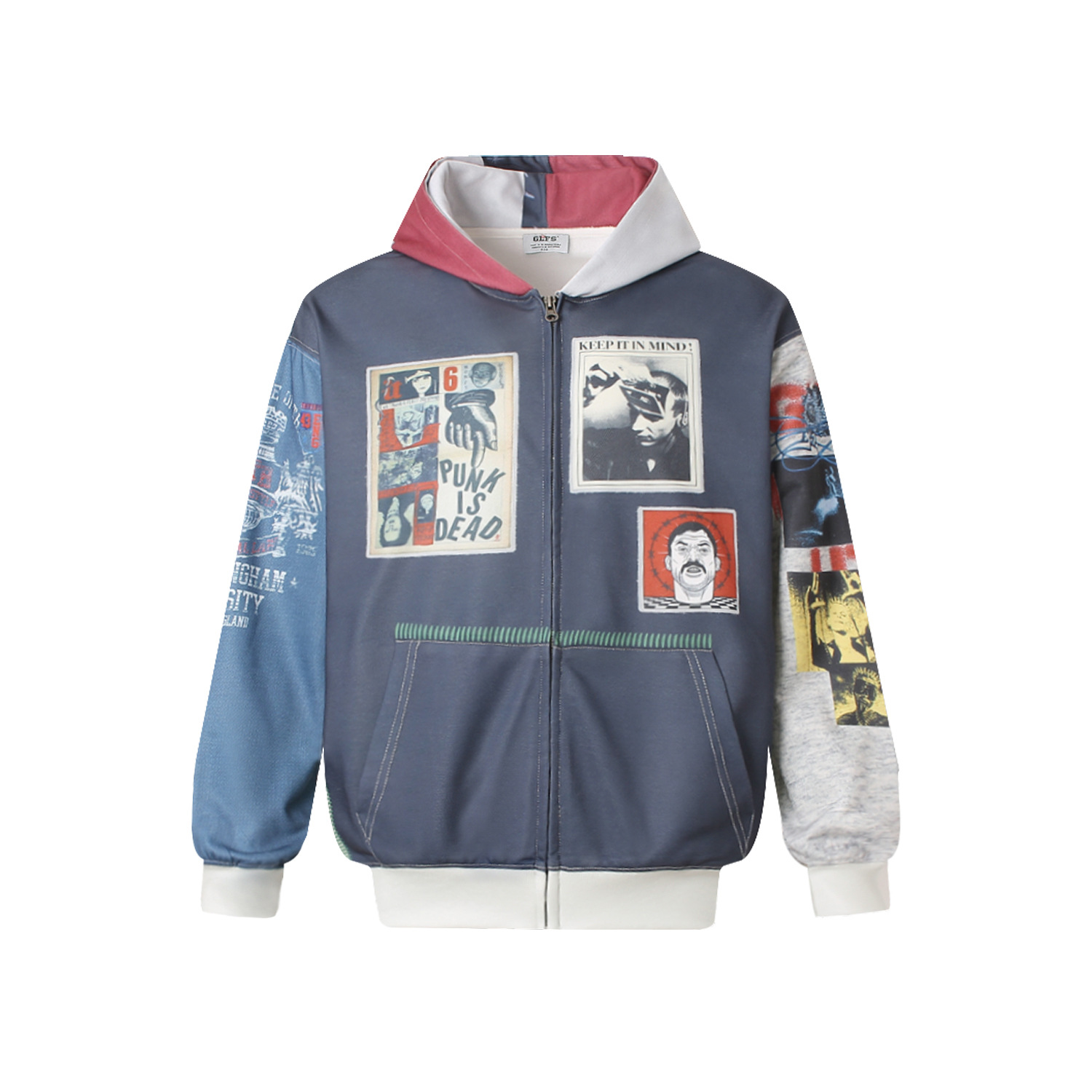 Streetwear Oversized Graphic Full Zipper Hoodie