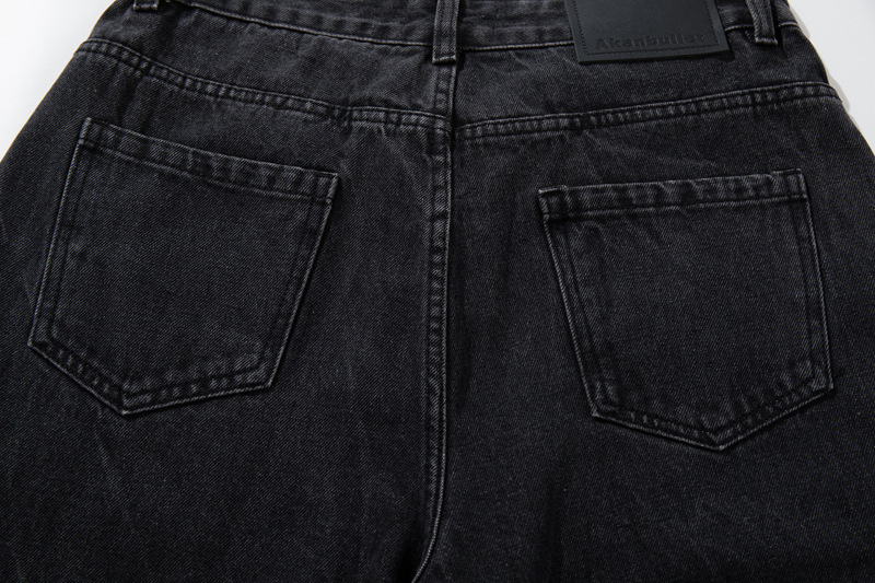 Street Style Retro Deconstructed Patchwork Designer Jeans, High-Quality Unique Design Knife-Style Pants