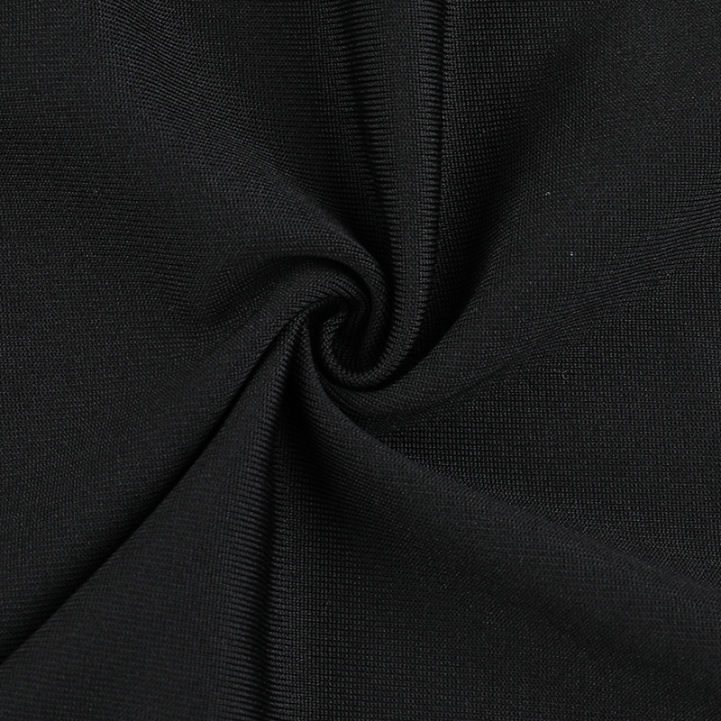 Geometric Neckline Contouring Dress Full Sleeve Side Vent