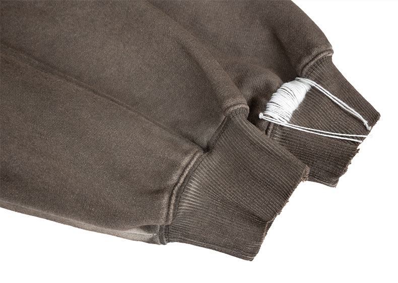 Chunky Vintage Plain Cotton Hoodie