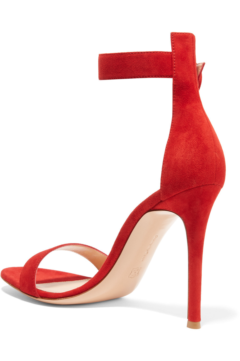 European and American Womens One Line With Ankle Buckle Bag Heel Bare Wine Red Velvet Sandals