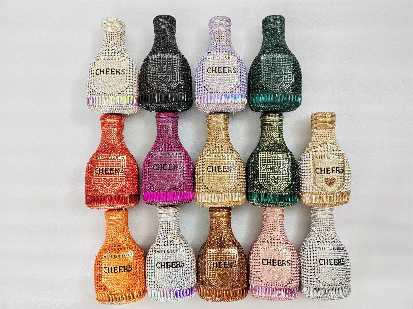 Women Bottle Crystal Evening Bag Lady Diamond Wedding Bridal Purses Female Rhinestone Party Prom Clutches Bags