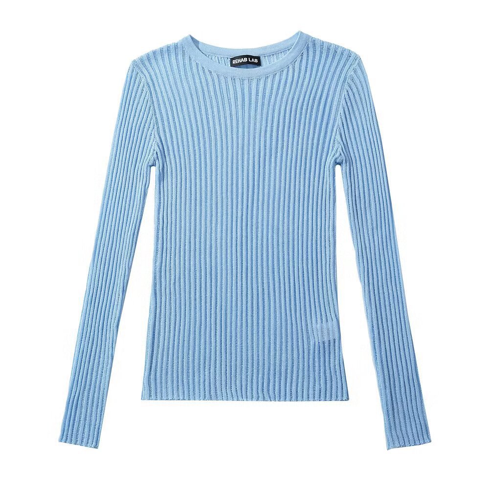 Ladies Solid Sheer Mesh Full Sleeve Pullover