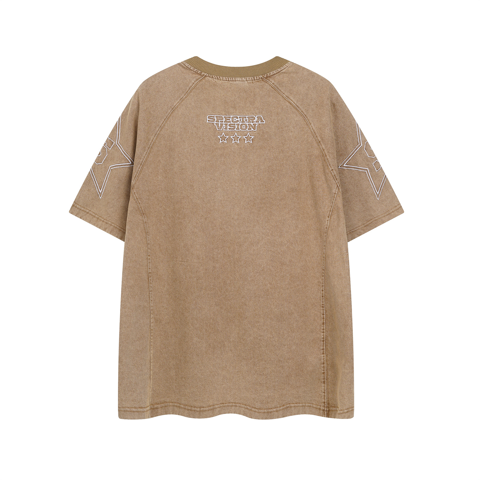 Unisex Oversized Cotton V-Neck Letter Tee