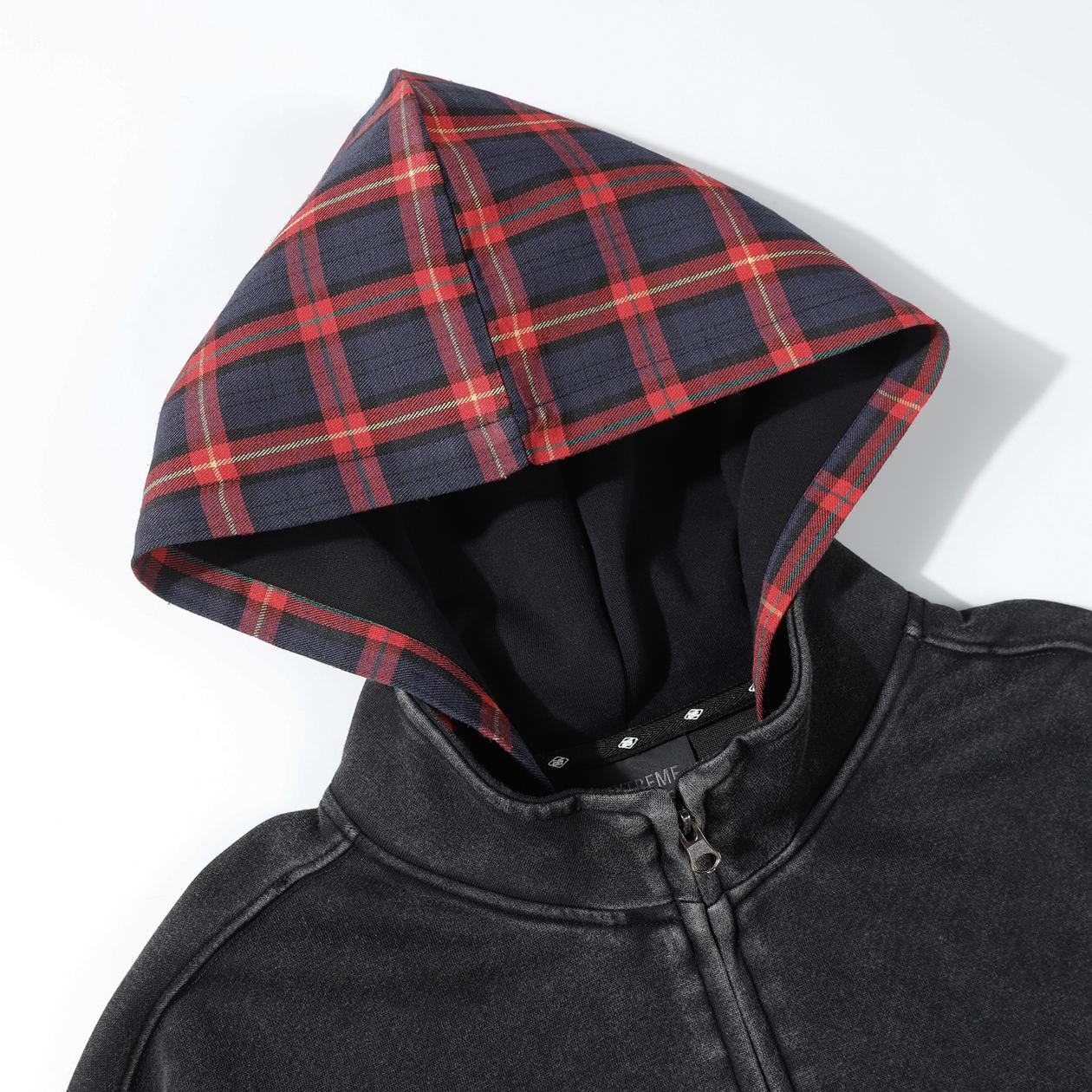 Faded Faux Layered Long Sleeve Hoodie