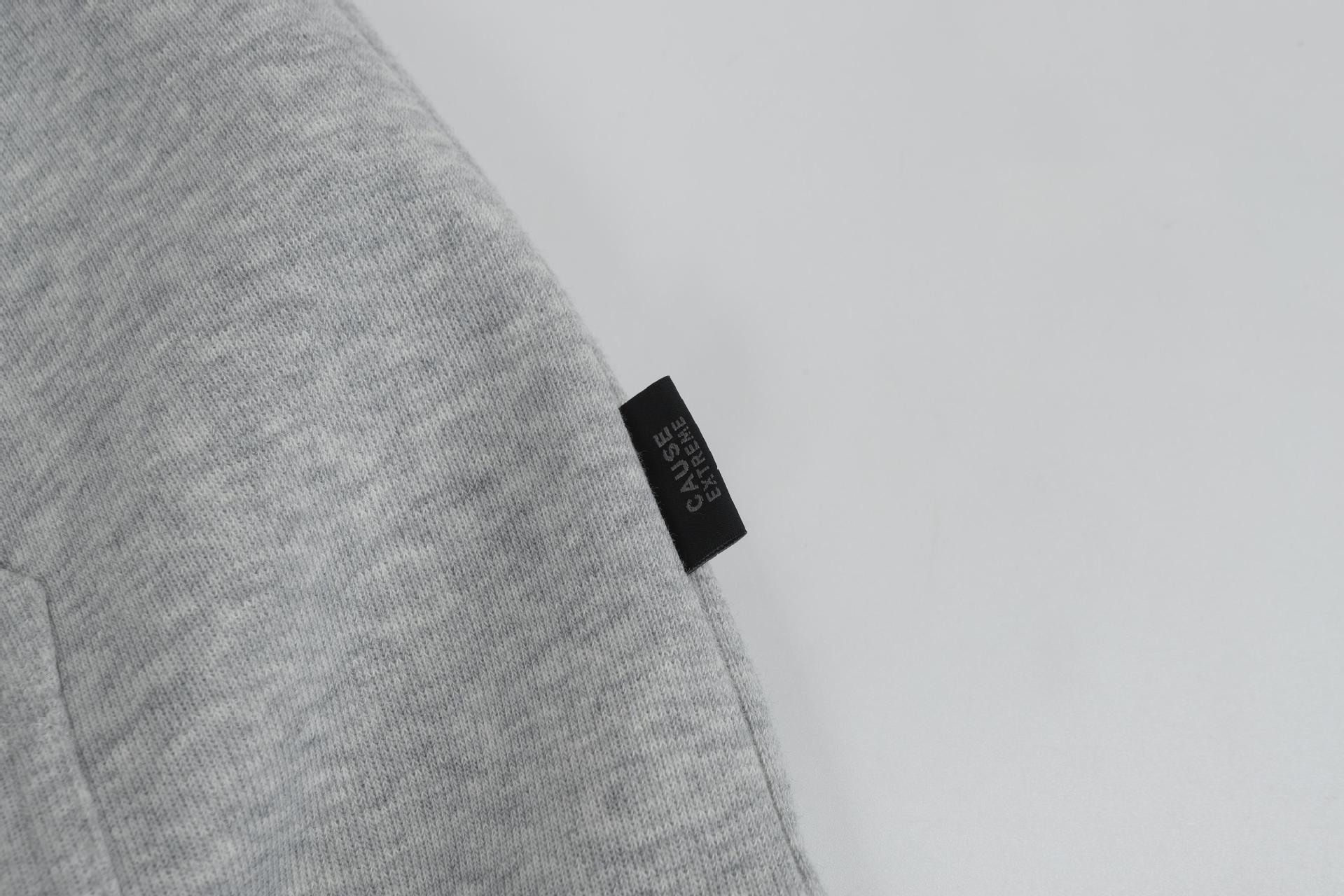 Ombre Typography Stitched Hoodie