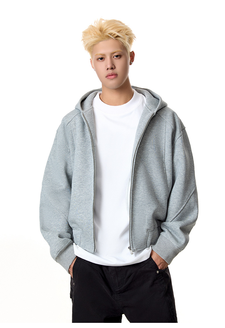 Loose Fit Cotton Blend Long Sleeve Hoodie